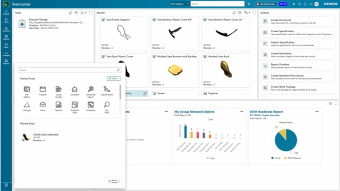 Teamcenter 2512: Neue Work Modes und Dashboard-Startseite